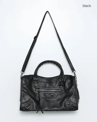 Studded design shoulder bag