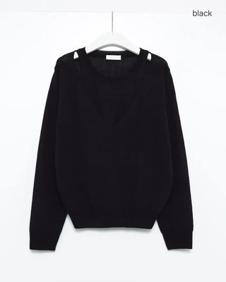 Linen layered knit