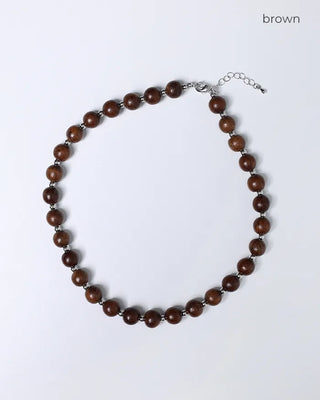 Woody Bead Necklace