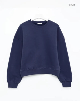 Fleece-lined colored sweatshirt