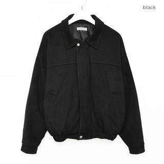 Stitched suede jacket