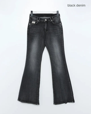 Low-rise bootcut denim pants