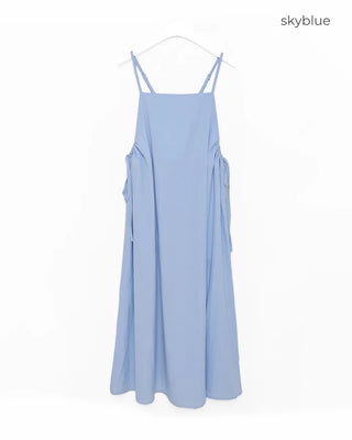 Sleeveless Shirred Long Dress