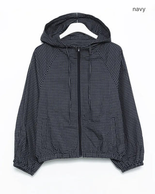 Checkered windbreaker hoodie