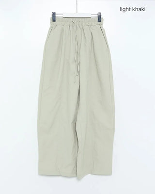Nylon pants with string waist