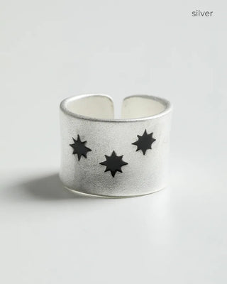 Three-Star Wide Ring