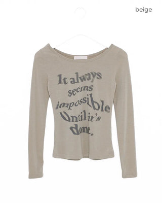Lettering See-Through T-Shirt
