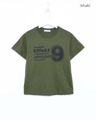 9 Effect Lettering Half T-Shirt