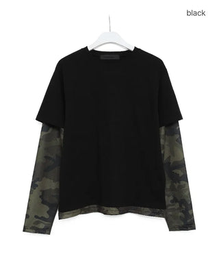Camouflage layered T-shirt
