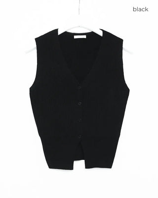 Classic V-neck knit vest
