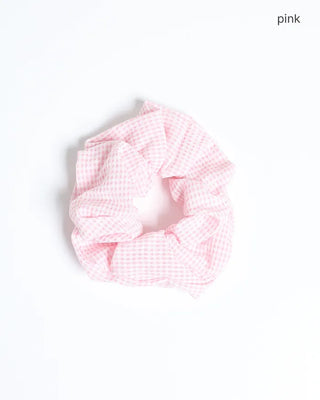 Gingham check scrunchie