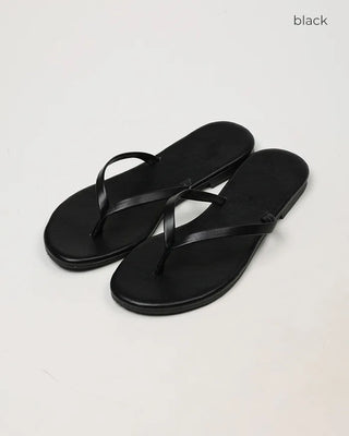 Faux leather beach sandals