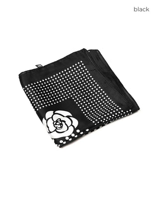 Monochrome polka dot scarf