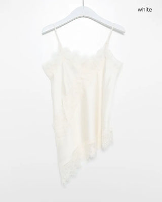 Big lace point asymmetrical camisole