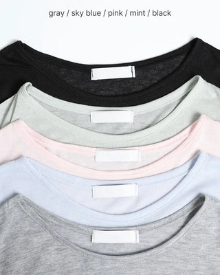 Round neck Tencel T-shirt