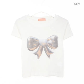 Ribbon Graphic Crop T-Shirt