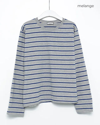 Double-border long-sleeve T-shirt