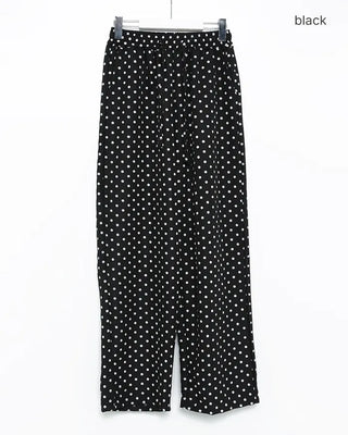 Dot Linen Mix Easy Pants