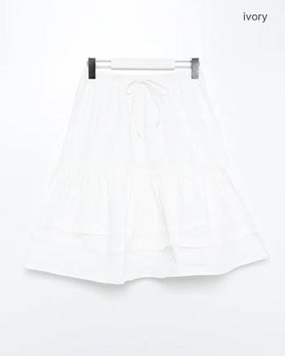 Waist string midi skirt