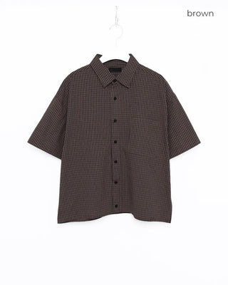 Cropped Check Shirt