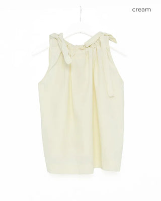 Neckline Ribbon Shoulder Blouse