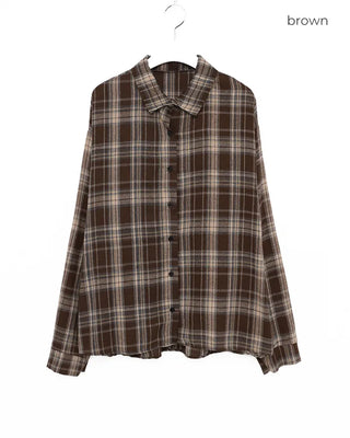 Oversized check shirt