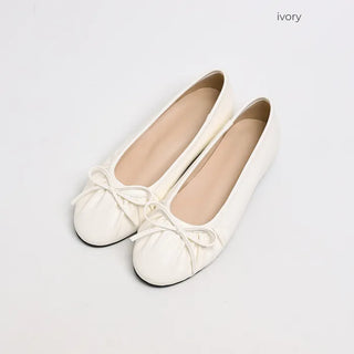 Shirred Ribbon Flat Shoes
