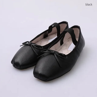 Ribbon Pointed Flat Shoes