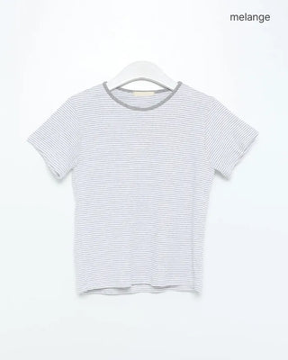 Striped crew neck T-shirt