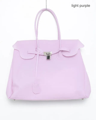Matte Jelly Big Square Lock Bag