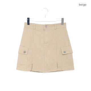 Colored cargo skirt