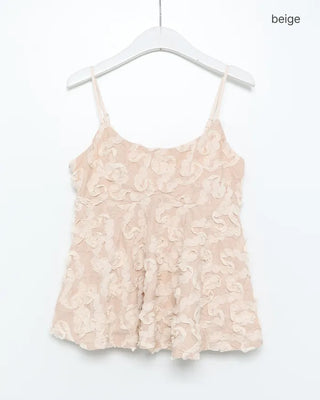 Flower corsage camisole bustier