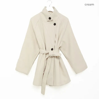 High-neck half coat