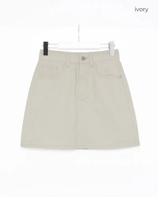 Basic cotton mini skirt
