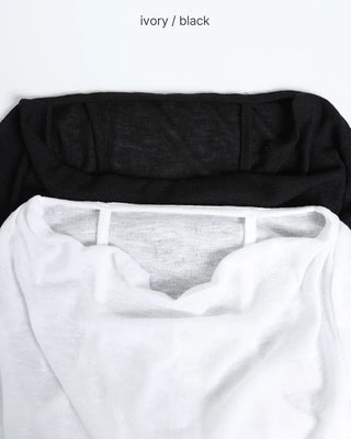 Drape neck T-shirt