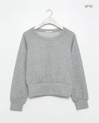 Side-button cropped knit