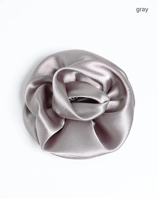 Satin flower brooch