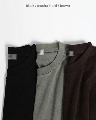 Side-strap long-sleeve T-shirt