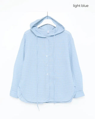 Hoodie check shirt
