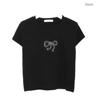 Cubic Ribbon Short-Sleeved T-Shirt