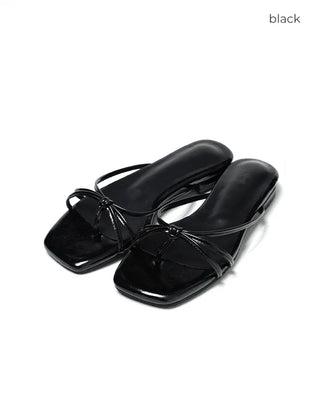 Strap Square Toe Slippers