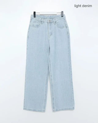 Straight summer denim pants