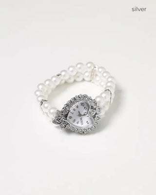 Heart Cubic Double Pearl Bracelet