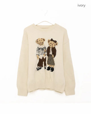 Two-Bear Round Knit