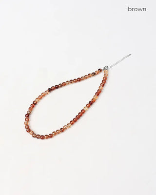 Brown bead necklace