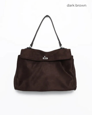 2-way one-shoulder suede Kelly bag