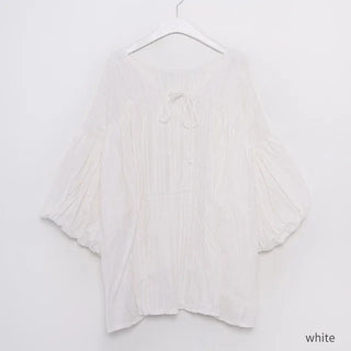 Puff-sleeve blouse