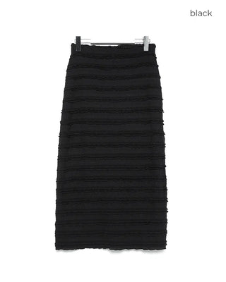 Wave frill long skirt