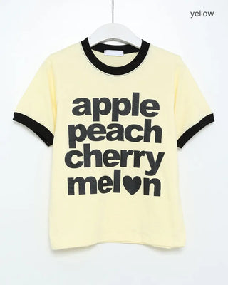 Fruit lettering T-shirt