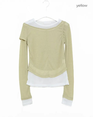 Fake layered T-shirt